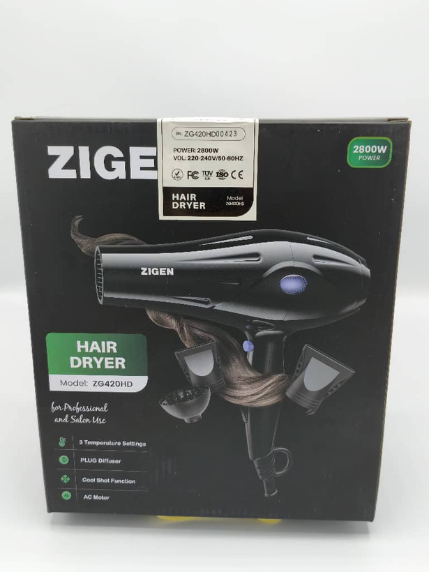 سشوار حرفه ای زیگن مدل ZG420HD